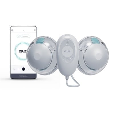 Front View Elvie Stride Breast Pump With Phone App